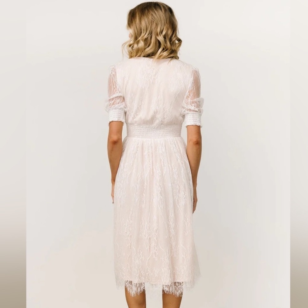 Final Price NWTBaltic Born Elaina Lace Off White Midi Dress Ladies Small - Picture 4 of 11